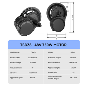 500W/750W 36V/48V motore del mozzo di potenza per bici elettrica Kit di conversione Kit Ebike Mid-drive set di conversione del motore - Product Image 3