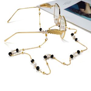 Mode perle masque chaînes lunettes chaîne pour femmes rétro métal lunettes de soleil longes lunettes cordon titulaire cou sangle - Product Image 1