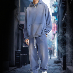 Conjunto de Sudadera con Capucha y Pantalones Deportivos Bordados Personalizados para Otoño, con Cierre Completo, para Entrenamiento y Jogging - Product Image 2