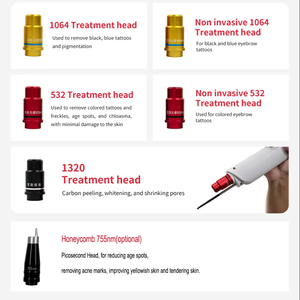Xách tay 6 đầu tùy chọn picosecond lasersings Loại bỏ hình xăm Carbon lột lasersings máy trên khuôn mặt - Product Image 5