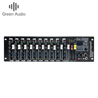 Mélangeur de puissance GAX-K8 à 8 canaux Console audio analogique professionnelle intégrée en rack avec effet