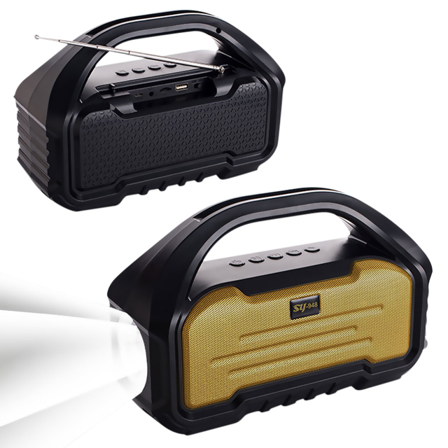 Solar Portable Waterproof Speaker With Power Bank Stereo Sound With Bass Home Wireless Speaker for Indoor & Outdoor Activities