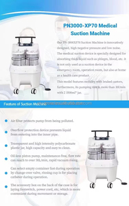 Machine d'aspiration électrique à vide poussé IC-SUYE ICure Medical, système à double pompe à piston, débit <span class=keywords><strong>de</strong></span> 30 L/min, bouteilles <span class=keywords><strong>de</strong></span> 3500 ml, bruit <span class=keywords><strong>de</strong></span> 70 dB - Product Image 2