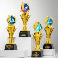 Trophées en cristal populaires avec gravure et impression typographique pour les médailles commémoratives des championnats sportifs