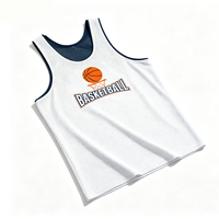Seragam Basket Poliester Terbaik Desain Jersey Basket Terbaru Bahan Mesh Seragam Basket Pria Custom