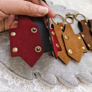 New Style Diy Charms Creative Suede Vest Clothing Portable Stylish Leather Keychain Bag Charm for Gifts - Product Image 5