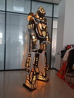 Nouvel Arrivage : Costume de Flamenco Robot LED en Spandex Haute Densité pour Adultes Unisexe, pour Fêtes, Scène, Magasin VR et Cosplay, avec Steltons