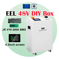 Kotak Baterai EU Stock EEL V2 Vertikal 48V 280AH Fuse JK V19 200A Bms 3.2V 280Ah 314Ah LiFePO4 untuk Sistem Energi ESS