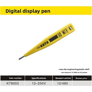 Kaida Tools Elektriker-Messwerkzeuge Elektrischer Stift Neon-Glühbirne Digitale Anzeige Spannungsprüfer 12-220V - Product Image 4