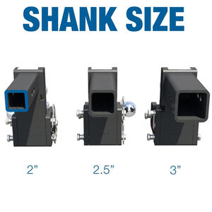 AMBITION Anhängerkupplungen Abschlepp- und Aufbewahrungssystem Verstellbare Anhängerkupplungskugelhalterung (1-7/8 X 2X 2-5/16) Zoll Dreikugel-Absetzkupplung Verstellbar - Product Image 4