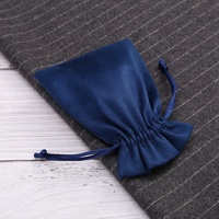 8*10cm petite lettre pendentif en acier inoxydable anneau pochettes personnalisé daim flanelle bijoux fins sacs d'emballage pour bijoux