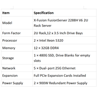 Serveur de calcul en rack X-fusion FusionServer 2288H V5 V6 V7 2488 V5 2488H V6 5288 V5 V6 V7 DP2210 G5500 V6 G5500 V7 8 GPU