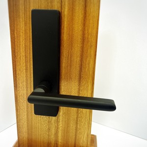 New Zinc Black Nickel Door Handle Lock Set Modern Interior Mortise Lever Door Lock Handle Set for Wood Door - Product Image 1