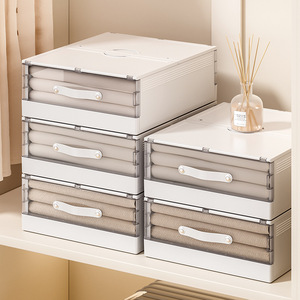 Organiseurs et rangements pour draps de lit, organisateur de placard pliable en plastique, boîte de rangement pour literie, conteneur pour couverture, housse de couette - Product Image 2
