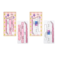 Pegamento para Extensiones de Pestañas 2 en 1, Adhesivo y Sellador con Pinzas Removedoras, Adhesivos de Larga Duración para Grupos de Pestañas DIY