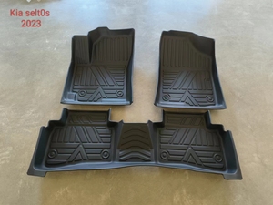 Phụ Kiện Nội Thất Xe Sâu Món Ăn Thảm PVC Chống Trượt 3D 5D Da Sang Trọng Thảm Sàn Xe Cho Kia Picanto 2014-2020 - Product Image 4