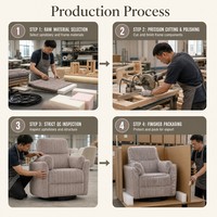 Fauteuil inclinable pivotant capitonné Rose Poussiéreuse avec repose-pieds en velours moelleux, chaise d'appoint pour salon, vente en gros, directement de l'usine