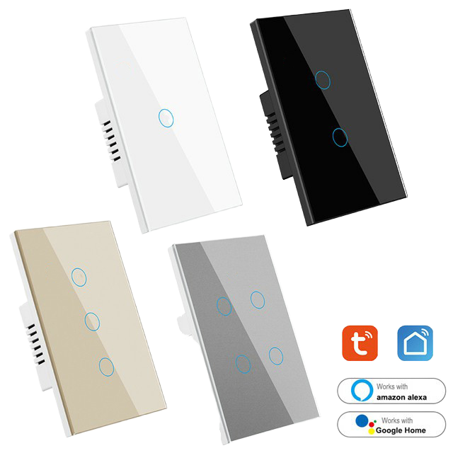 Wireless Smart Electric Touch Glass Switch 10A Max Current Waterproof IP66 Home Automation System for Wall Light Interruptor