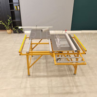Mini scie à panneaux horizontale électrique, design pliable sans poussière, moteur 3000W, lame de 20CM, machine à travailler le bois 45/90