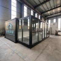 Conteneur habitable de 20 pieds avec mur entièrement vitré, Tiny House, Cabane à vue sur le complexe hôtelier, Cottage, Maison d'hôtes, Design moderne, Garantie de 3 ans
