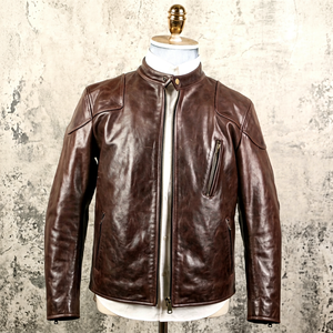 Premium Men's Vintage Cowhide Leather Motorcycle <b>Jacket</b> Stand Collar Slim Fit Biker Outerwear Autumn <b>Casual</b> Streetwear - Product Image 1