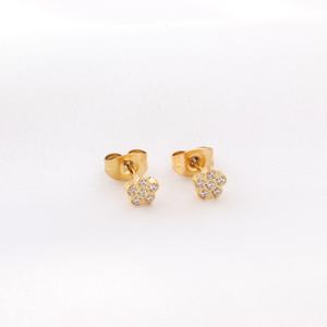 Juego de Aretes de Moda para Mujer, Joyería Chapada en Oro de 18K, Aretes de Diamantes, Aretes de Acero Inoxidable con Circonita - Product Image 3