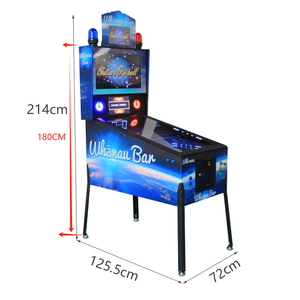 Классический Американский реальный стимул, 4k 43-дюймовый виртуальный пинбол 4 экрана со светодиодной аркадной машиной 1500 игр с вибрацией - Product Image 3