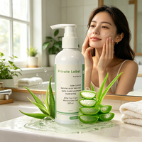 Crème hydratante et apaisante après-soleil à l'aloe vera biologique pressée à froid, marque distributeur, pour le visage et le corps, 200 ml, types de soins