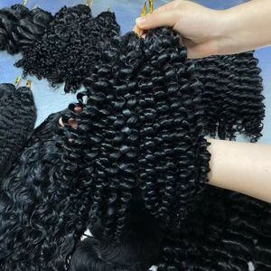 Extensions de cheveux humains <span class=keywords><strong>Remy</strong></span> Kinky Straight pour crochet, nouveau style plume, pré-bouclées, <span class=keywords><strong>sans</strong></span> nœuds, pour tressage Boho, en vrac, H6 Microlink - Product Image 4