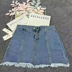 Celana Pendek Model FYK101 Ukuran <span class=keywords><strong>M</strong></span>-2XL Harga 2,35 Dolar Gaya Terbaru Jeans Wanita Rok Pensil Denim untuk Wanita - Product Image 4