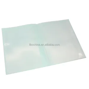 Carpeta de archivos de bolsillo en forma de L de colores pastel transparente A4 PP carpeta de archivos de plástico al por mayor impermeable personalizada