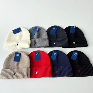 2026 Luxe Ralph Po <span class=keywords><strong>Lo</strong></span> Pony Designer Wintermutsen Effen Kleur Letter Platte Breiwerk Pluche Ademend Waterdicht Sport - Product Image 2