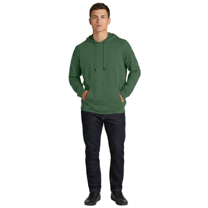 Sudaderas con Capucha de Forro Polar para Hombre de Alta Calidad OEM, Logotipo Personalizado, Estilo Deportivo Liso con Técnica de Bordado, Diseño Sólido - Product Image 1