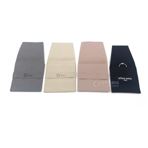 Bolsa de Lona Tipo Sobre de Fábrica China, Bolsa de Terciopelo de Alta Calidad con Logotipo Personalizado, Bolsa de Cuero para Regalo de Joyería - Product Image 5