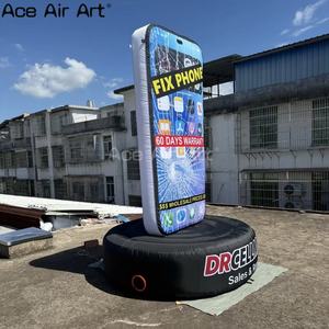 Modelo de teléfono móvil inflable con logotipo personalizado para publicidad de teléfono al aire libre modelo de teléfono inflable para servicios de reparación y promociones - Product Image 5