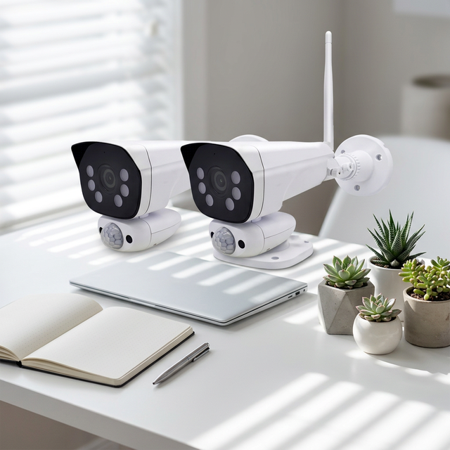 US Stock M125+CL795 Smart Wireless Security Camera System Indoor Outdoor AI Detection 2K Video SD Card Full Color Night Vision