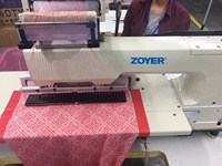 Machine à coudre à points de chaînette multi-aiguilles ZY-VC008 à 8 aiguilles pour la fixation de rubans, le fronçage de devant de chemise, le smocking et les ceintures