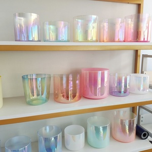 Q're ขายส่งขันคริสตัลใสสำหรับทำสัณฐานะเสียง 432Hz/440Hz ขนาด 5.25-8.75 นิ้ว เครื่องดนตรีบำบัดเสียงสำหรับการทำสมาธิและอาบน้ำเสียงด้วยควอตซ์ - Product Image 6