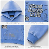 Sweat à capuche surdimensionné personnalisé pour homme en coton 500 g/m² avec effet délavé soleil, graphique en strass et style streetwear