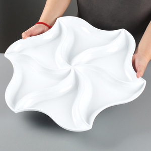 <b>Melamine</b> tableware <b>plates</b>, divided <b>plates</b>, dried fruit and snack <b>plates</b>, braised food platters, five-compartment braised cold - Product Image 1