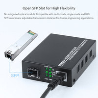 Convertidor de Medios Ópticos SFP de Fibra 1000Base FX con 1 Puerto SFP y 1 Puerto RJ45 10/100/1000Base Gigabit