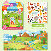 Livre d'activités DIY pour enfants d'âge préscolaire GF, autocollants en gel 3D, livre silencieux, autocollants en gel de silicone réutilisables, cadeau sensoriel pour enfants et tout-petits