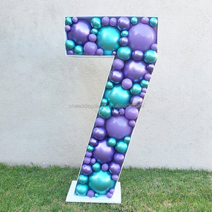 60 pollici 3D Palloncino Numero Mosaico Festa di Compleanno Lettera Tutorial - Product Image 5