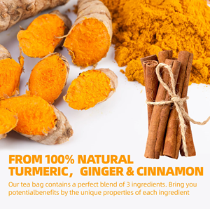 ชาขมิ้นขิงอบเชยสูตรธรรมชาติ OEM ODM พร้อมส่ง ช่วยเสริมสร้างความสบายในการย่อยอาหาร - Product Image 2