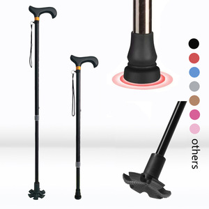 Aluminum Alloy Walking Stick Adjustable Height Anti-Slip Rubber Tip Lightweight Durable For Elderly Support - Product Image 1
