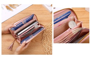 <span class=keywords><strong>Portafoglio</strong></span> lungo da <span class=keywords><strong>donna</strong></span> di <span class=keywords><strong>grande</strong></span> capacità con braccialetto, custodia per telefono a <span class=keywords><strong>portafoglio</strong></span> in <span class=keywords><strong>pelle</strong></span> sintetica a tre colori per <span class=keywords><strong>donna</strong></span> - Product Image 5