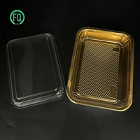 Boîtes en plastique PET jetables de qualité alimentaire avec couvercle pour emballage de bento, de viande, de collations, livraison et plats à emporter