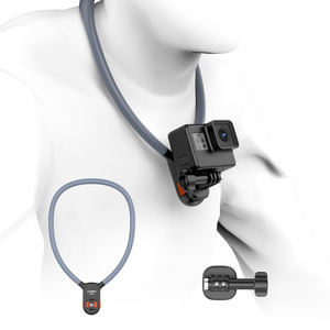 Accessoires de caméra de sport COMAN support de support de cou en forme de U sans main pour téléphones portables Gopro série complète Dji Action Series - Product Image 1