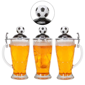 Wholesale 1 Liter <strong>Custom</strong> Logo Printed Europe Style Shoe Boot Shaped <strong>Beer</strong> Glass <strong>Mug</strong> with Metal Lid Handle for Business Gifts - Product Image 2