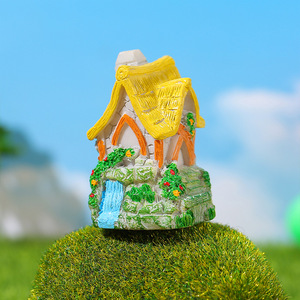 Adornos de resina en miniatura para casa de estilo europeo, decoración de escritorio para jardín, forma irregular, acabado pintado, uso en interiores y exteriores - Product Image 3